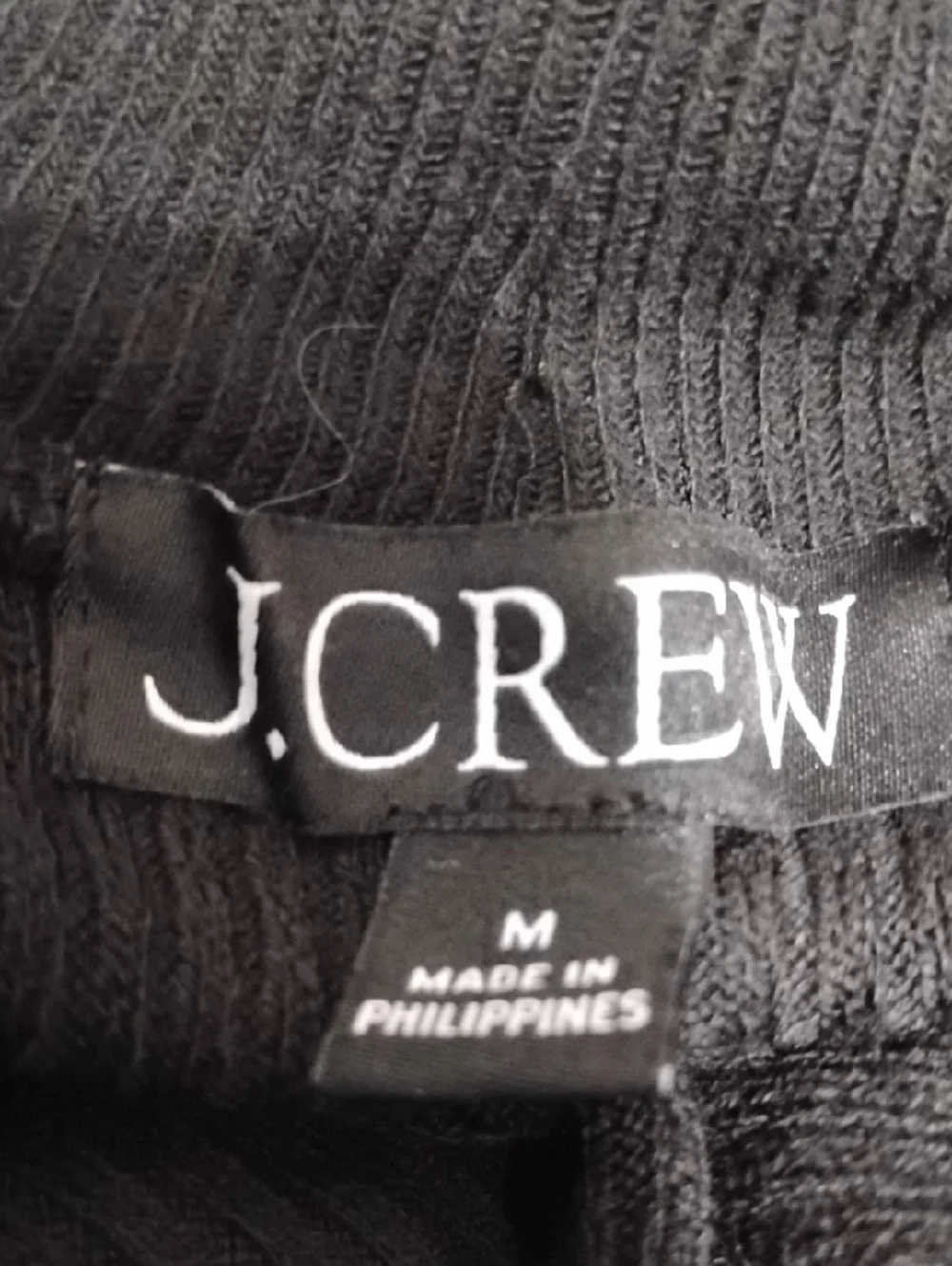 J.CREW Women's M HeatherGray/Black Ribbed Turtleneck Sweaters‎